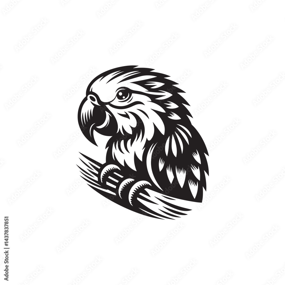 Obraz premium black and white bird 