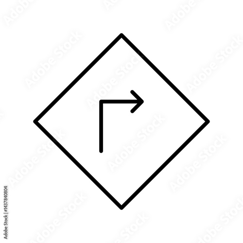 Free Download turn right line icon - GFXLoad