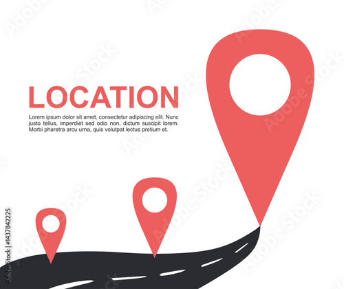 simple white location background design