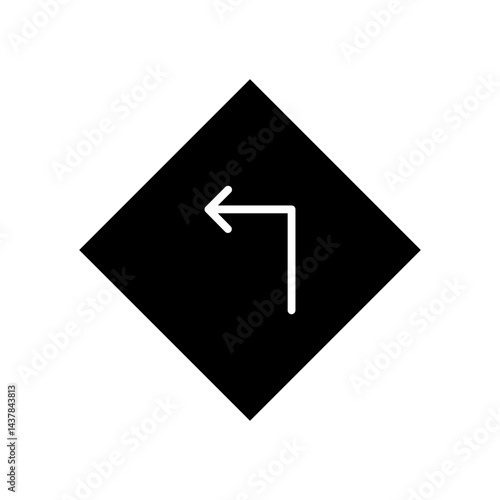 turn left glyph icon