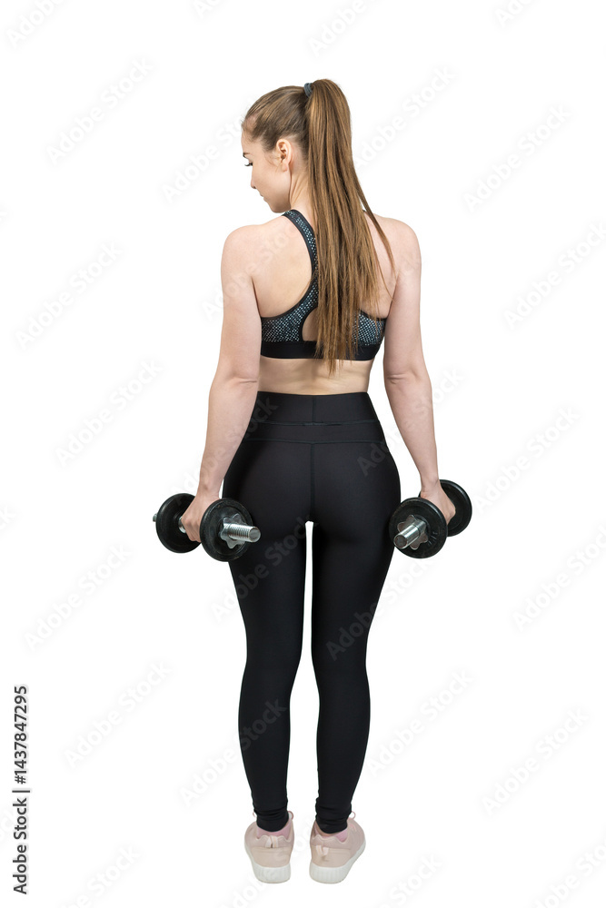 A young slim athletic girl in sportswear with snakeskin prints performs a set of exercises. A young slim athletic girl in sportswear with snakeskin prints performs a set of exercises.