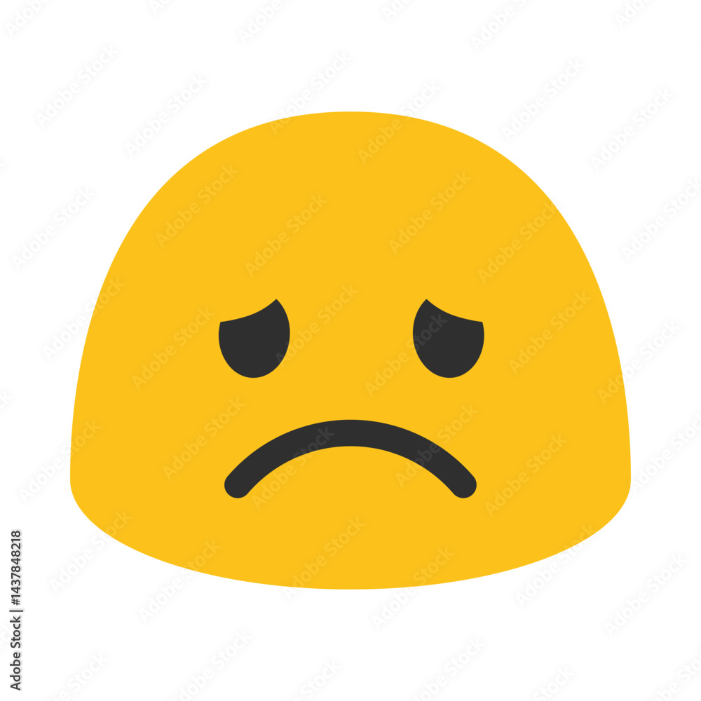 Obraz premium Sad emoji illustration, clipart, isolated on white background