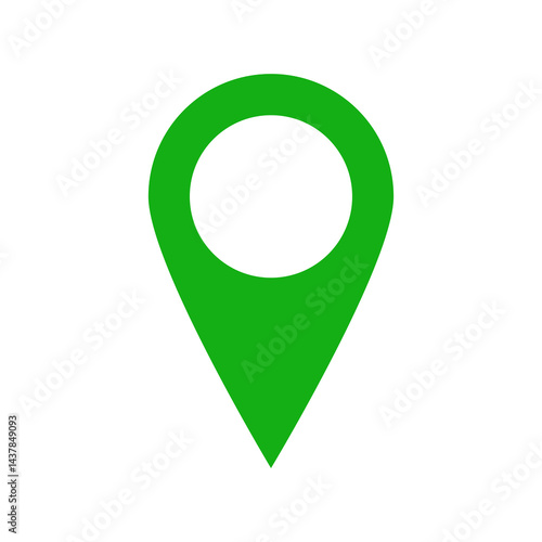 map pin icon representing  location marker, isolated on a white background. Useful for navigation, GPS, and map applications.