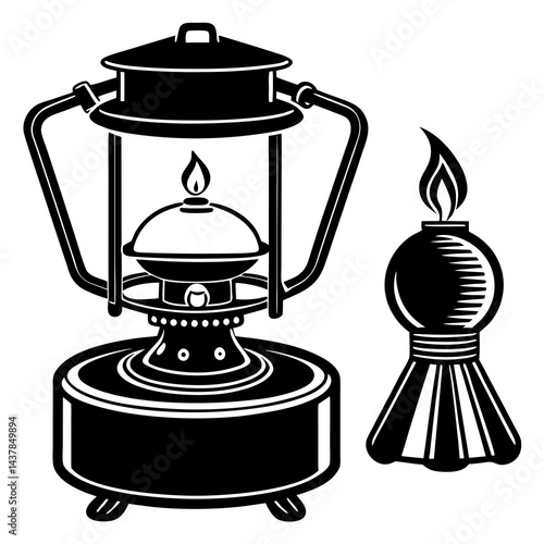 old oil lamp