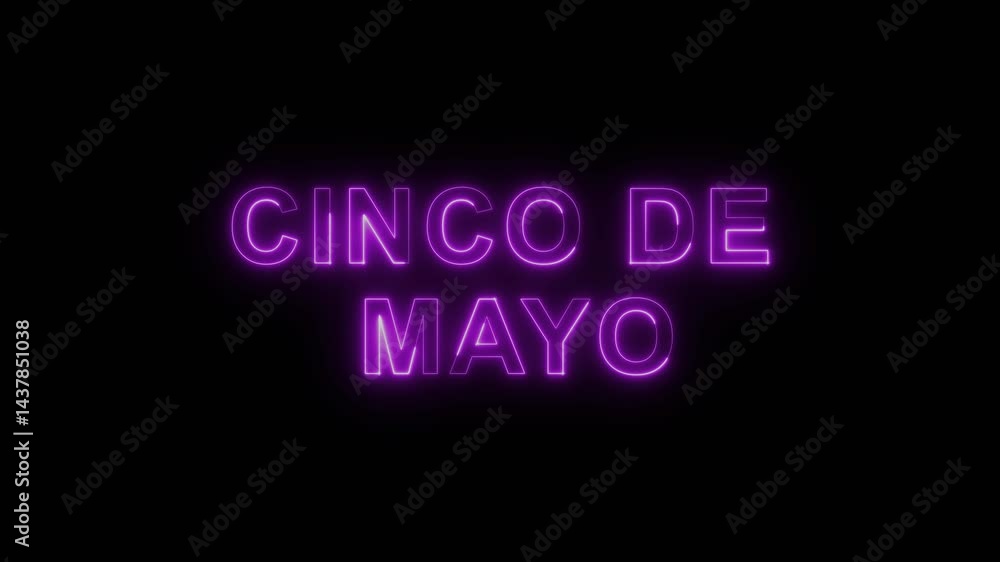 CINCO DE MAYO neon textures banner for live streams on black transparent background. Futuristic glow running through the path of cinco de mayo. Loop animation for cinco de mayo stream overlays screen. CINCO DE MAYO neon textures banner for live streams on black transparent background. Futuristic glow running through the path of cinco de mayo. Loop animation for cinco de mayo stream overlays screen.