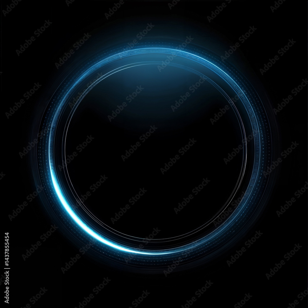 The luminous line effect against a black background The luminous line effect against a black background