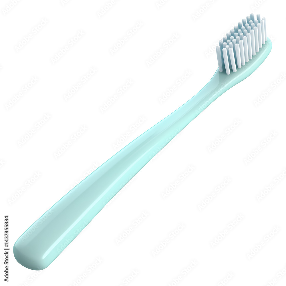 Toothbrush with handle and bristles isolated on a white background Toothbrush with handle and bristles isolated on a white background