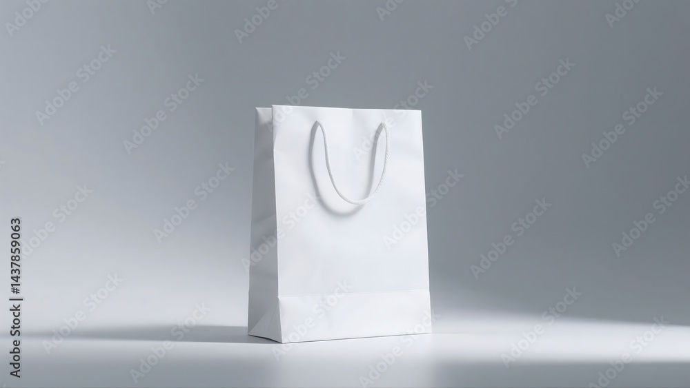Paper Shopping Bag with Handles Mockup Paper Shopping Bag with Handles Mockup