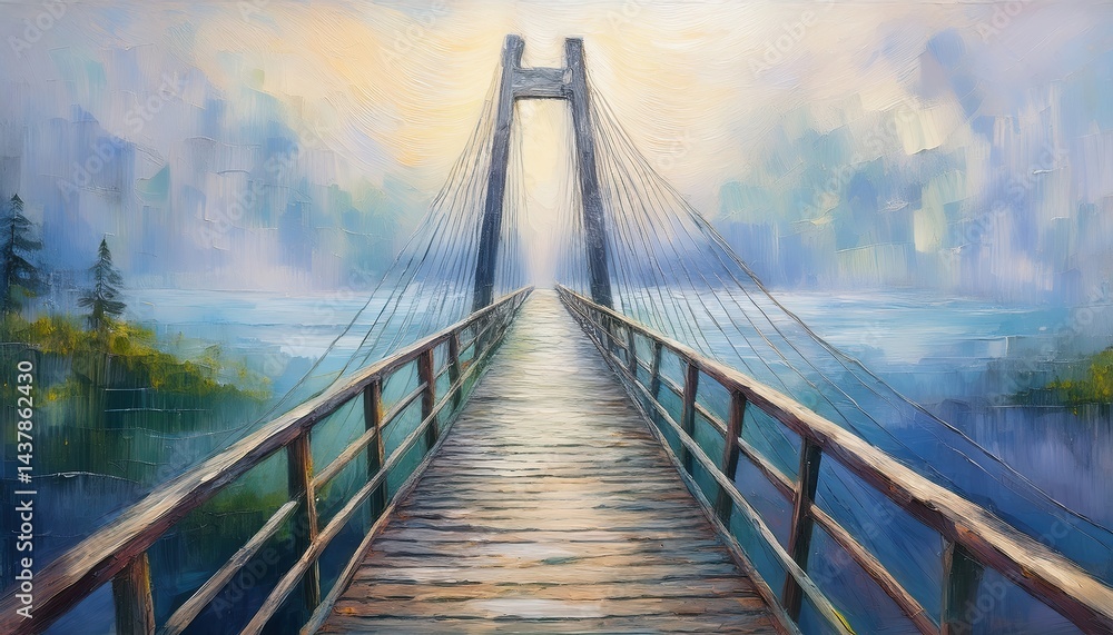 Fototapeta premium Dreamlike Escape Over a Calm River