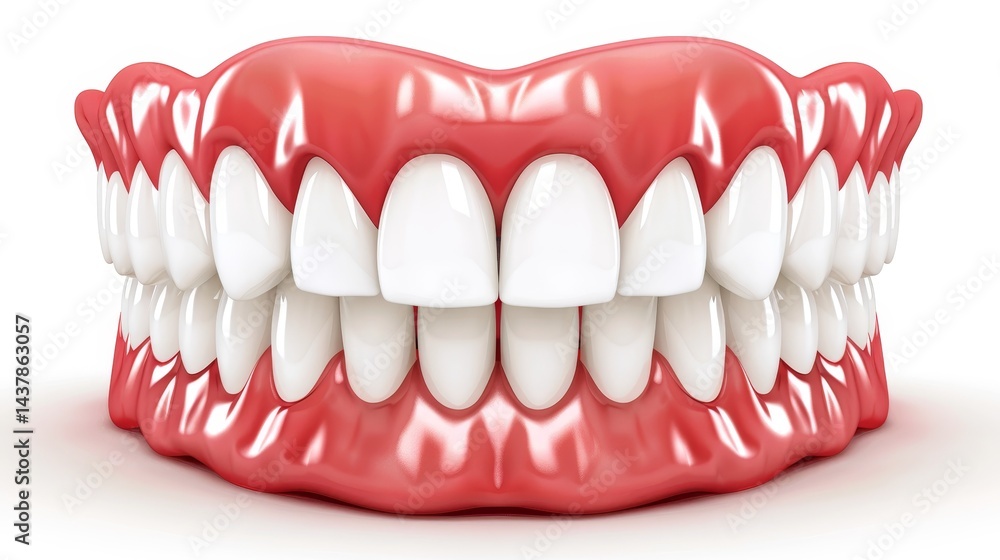Fototapeta premium 3d illustration of dental implant with screw on a white background for oral health awareness