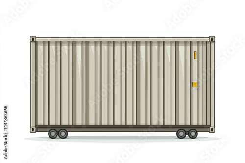 Wallpaper Mural Cargo Container Blank Mockup with logo and copy space isolated on white background. Shipping Container Mockup. Industrial Cargo Box. Freight Container. Cargo Container isolated on white. Torontodigital.ca
