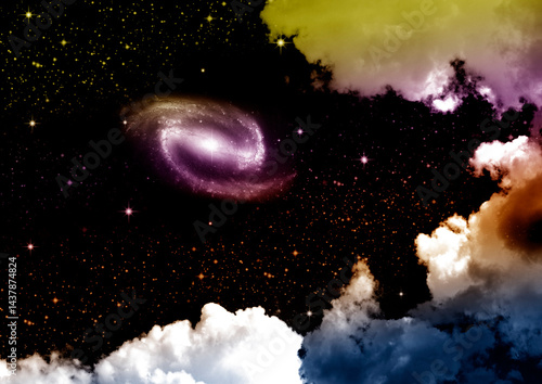 Obraz na płótnie galaxy in a free space. w salonie