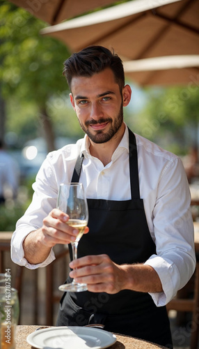 On Duty waiter in restaurant