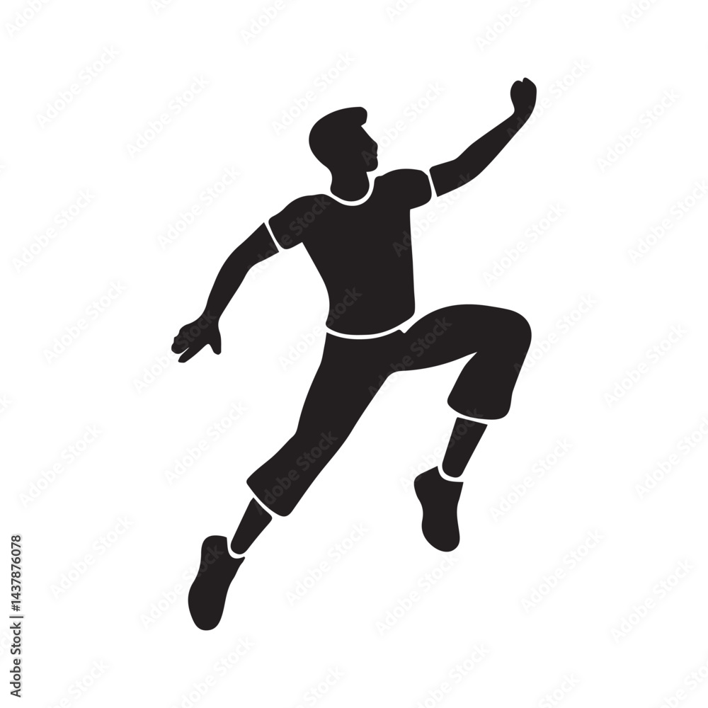 silhouette of a man jumping silhouette of a man jumping
