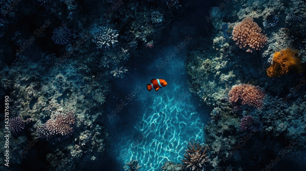 Fototapeta premium Clownfish in a coral reef