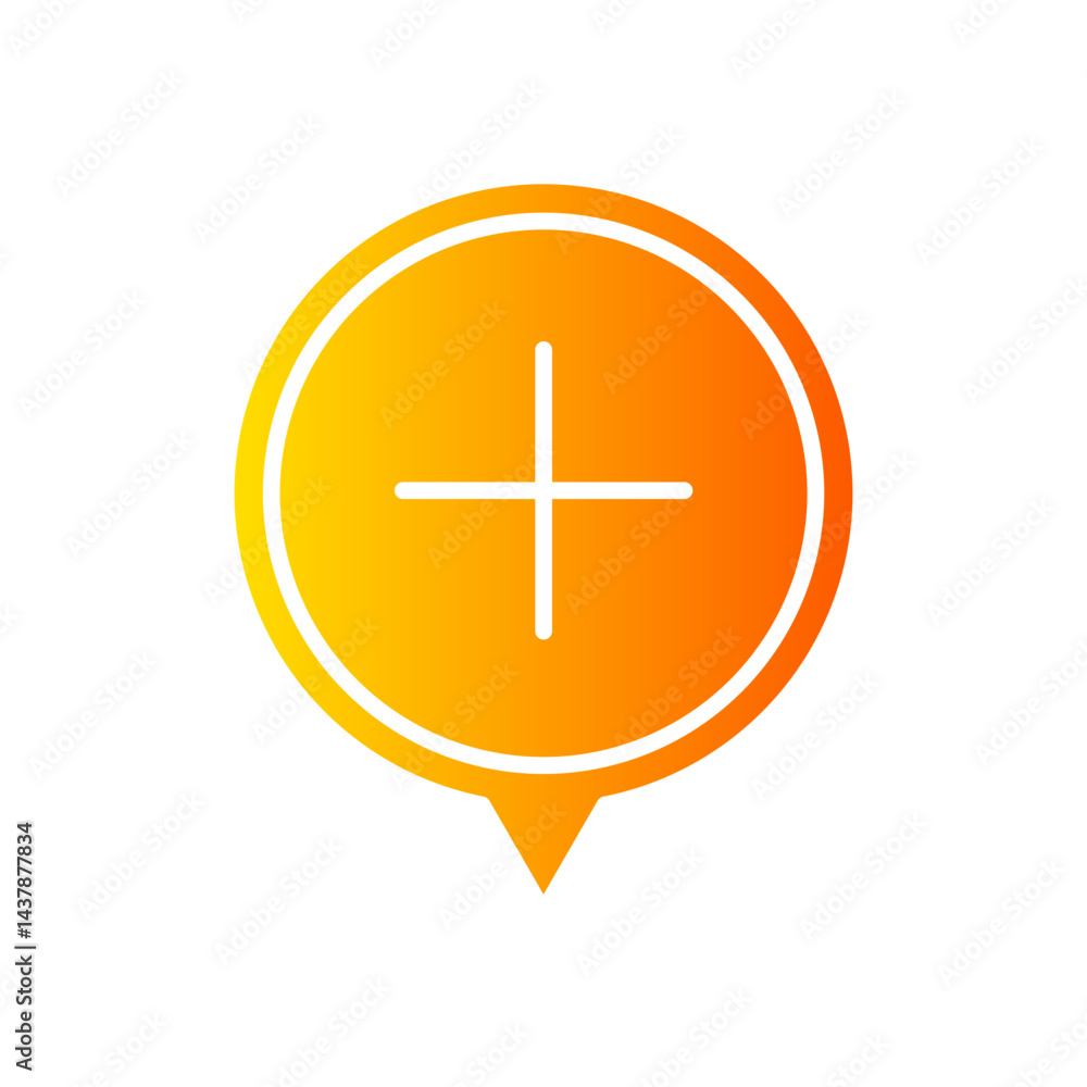 Obraz premium pin gradient icon