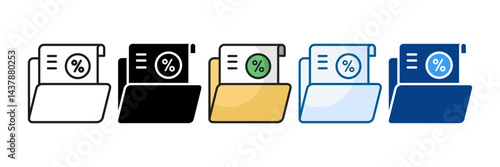 Folder Icon Set Multiple Style Collection