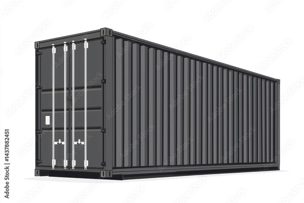 Cargo Container Blank Mockup with logo and copy space isolated on white background. Shipping Container Mockup. Industrial Cargo Box. Freight Container. Cargo Container isolated on white. Cargo Container Blank Mockup with logo and copy space isolated on white background. Shipping Container Mockup. Industrial Cargo Box. Freight Container. Cargo Container isolated on white.