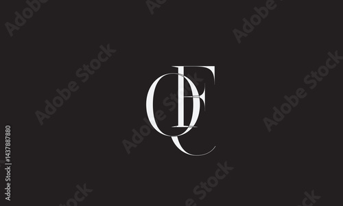 QF, FQ, F, Q Abstract Letters Logo Monogram	
