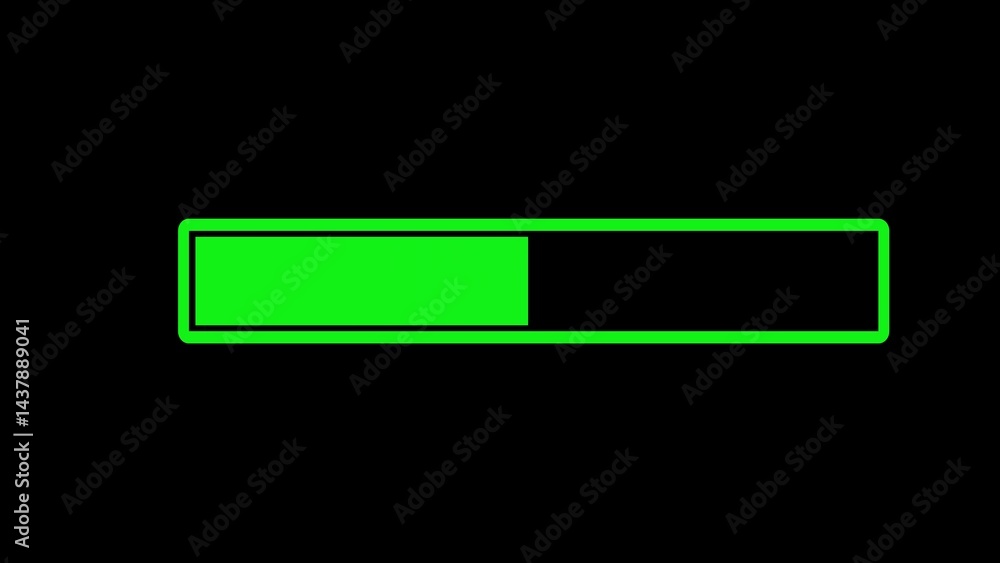 Loading bar downloading progress animation loading transfer download 0 to 100% on alpha channel transparent icon Loading bar downloading progress animation loading transfer download 0 to 100% on alpha channel transparent icon