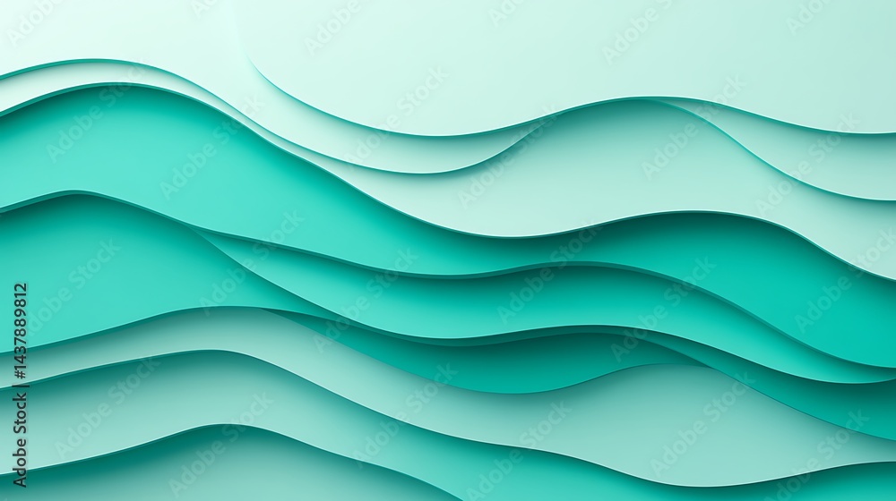 Teal Waves Abstract Background. Teal Waves Abstract Background.