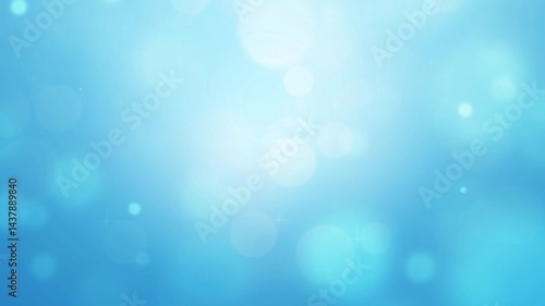 青　玉ボケ　ループ動画　キラキラ　パーティクル　ふわふわ　光る　爽やか　丸　シンプル　Abstract glowing blue background.Bokeh lights.Loop video.