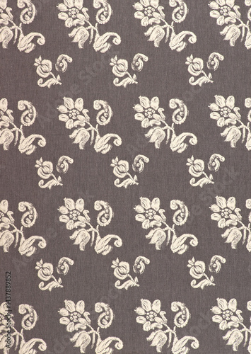 Vintage Floral Tapestry Pattern with Ornamental Design. seamless pattern with geometric shapes