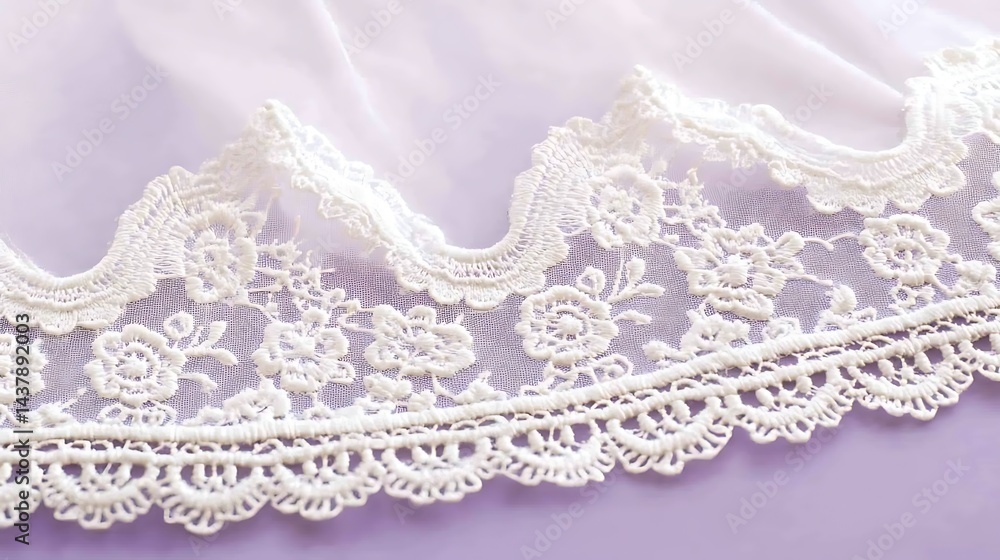 Obraz premium White Lace Fabric Detail. (1)