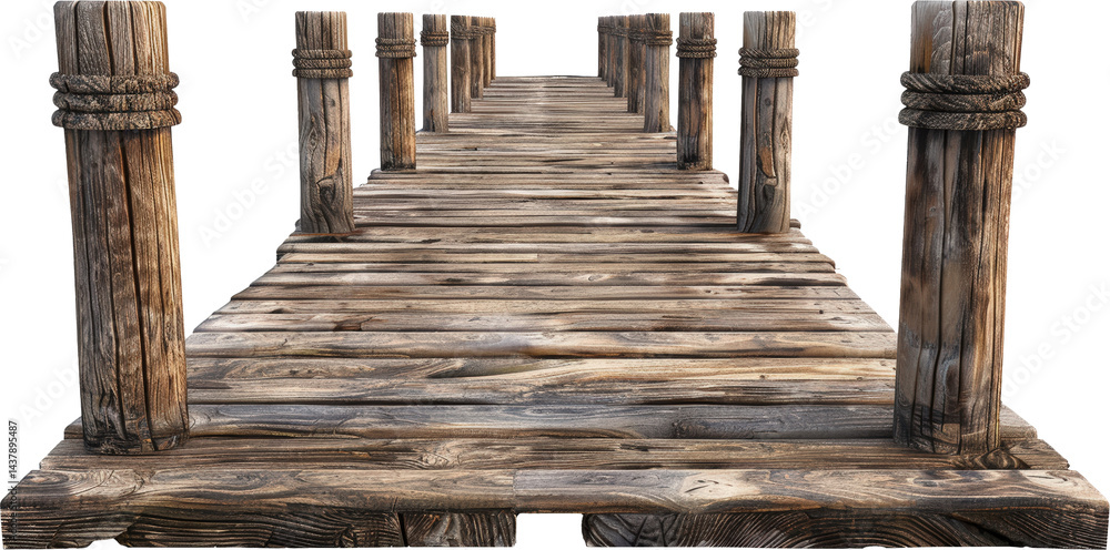 Fototapeta premium Wooden pier extending into the water