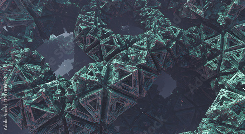 Esoteric Assemblage Of Triangular Forms With Intricate Architectural Detailing