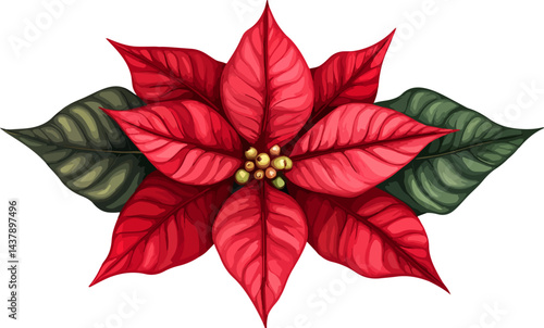 illustration of poinsettia flower