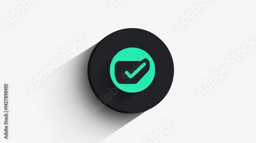 Free Download Green checkmark icon, digital approval, white background, website button, user interface - GFXLoad