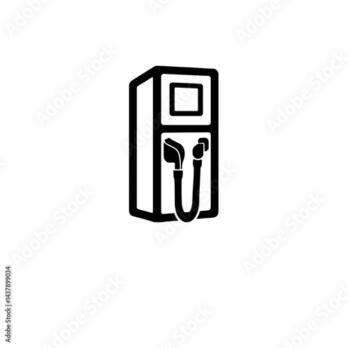 Electric vehicle charging station icon, modern convenience
