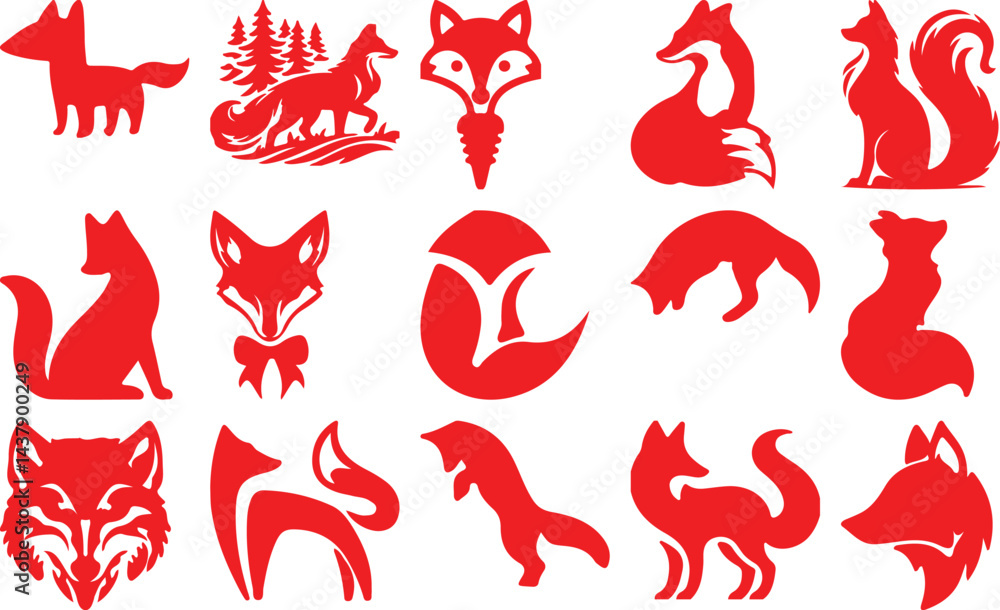 Fox Bundel simple icon. Vector ICON all icon Viktor Fox Bundel simple icon. Vector ICON all icon Viktor