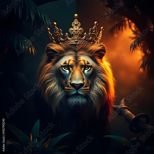 lion in the night