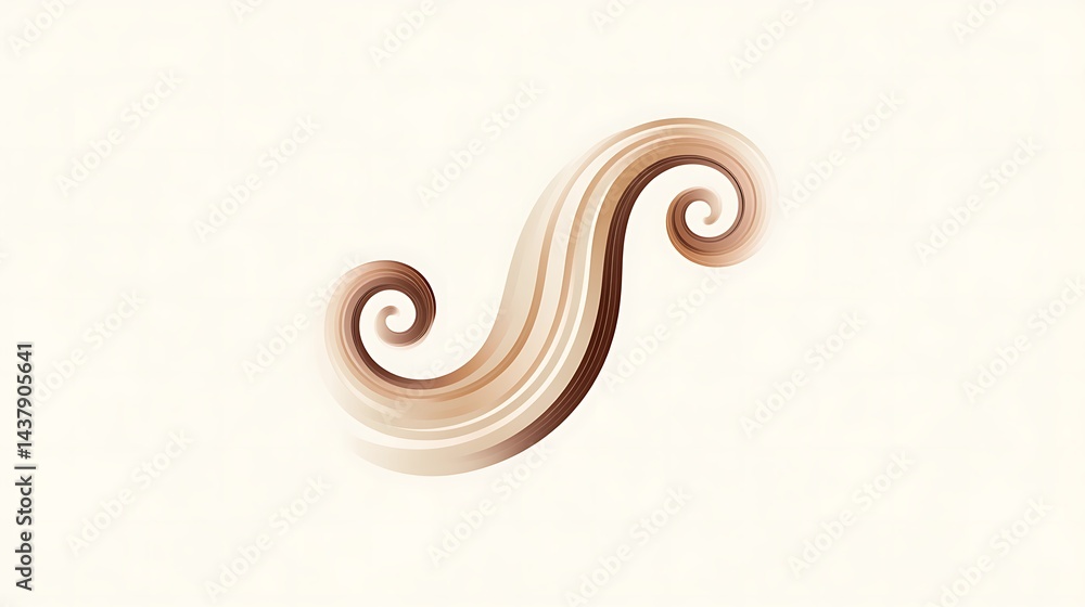 Swirling Coffee Cream Design. Swirling Coffee Cream Design.