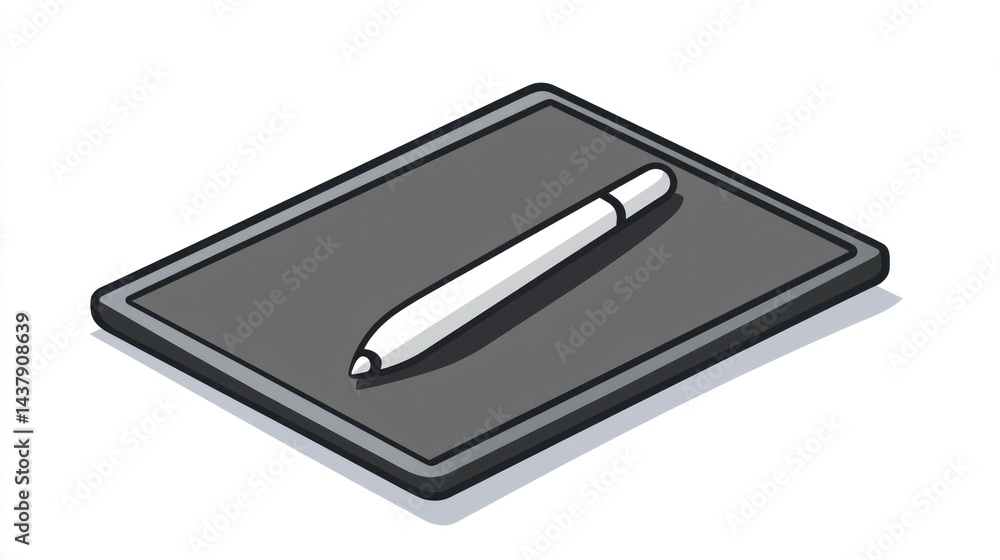 Stylus on tablet, design, workspace, digital art, technology Stylus on tablet, design, workspace, digital art, technology
