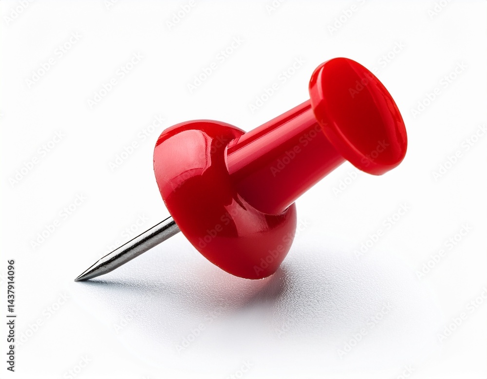 red push pin isolated on white background red push pin isolated on white background