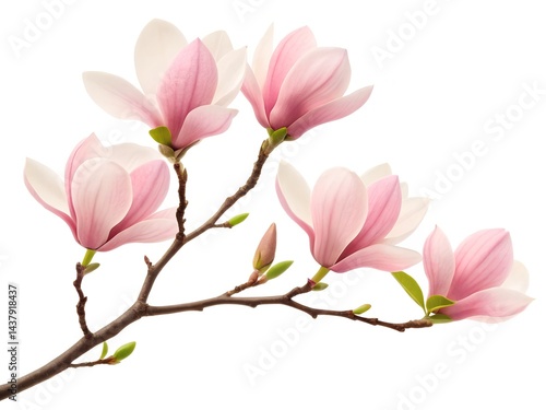 pink cherry blossom isolated