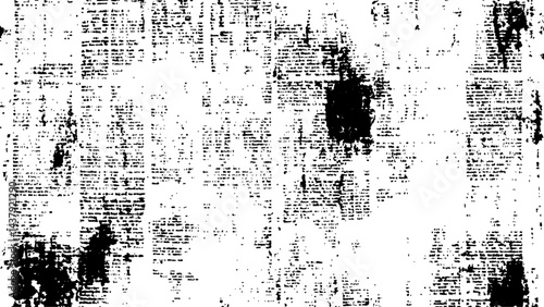 Wallpaper Mural Newspaper with old grunge vintage unreadable paper texture background. Vector white and black newspaper paper grunge vintage old aged texture.  Torontodigital.ca
