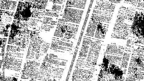 Newspaper with old grunge vintage unreadable paper texture background. Vector white and black newspaper paper grunge vintage old aged texture. 