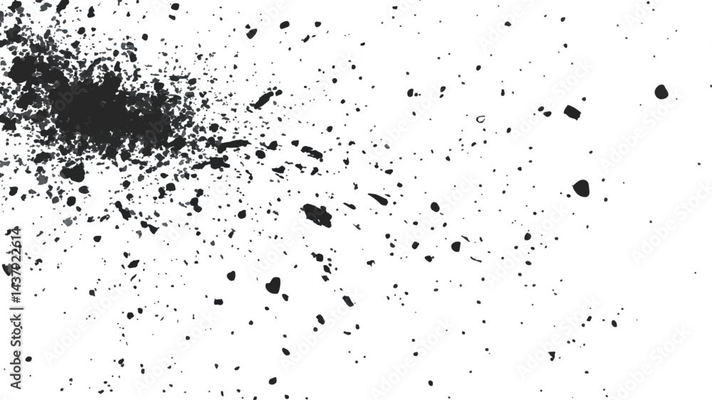 Dirt dust texture isolated on white background, top view. Black dust with effect fragments explosion isolated on white background and texture, Dirt dust texture isolated on white background, top view. Black dust with effect fragments explosion isolated on white background and texture,