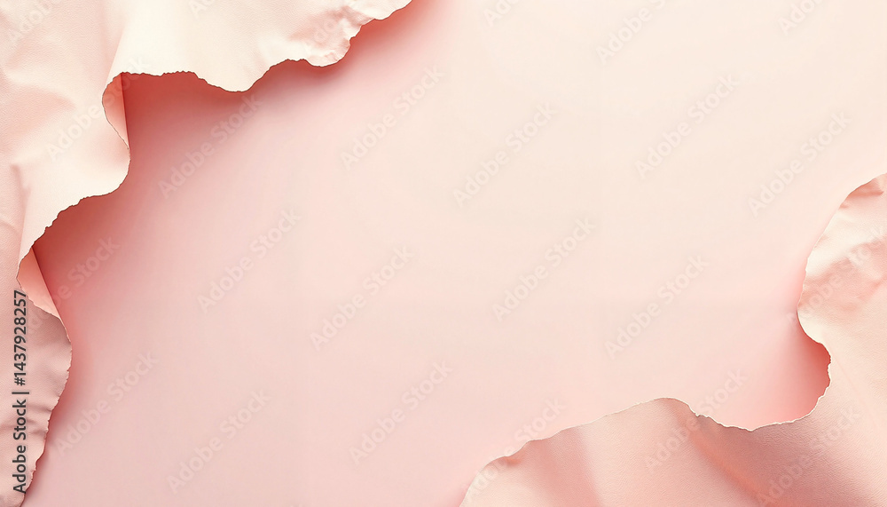 Torn Paper Effect, Black Friday - Soft Pink Background with Layers