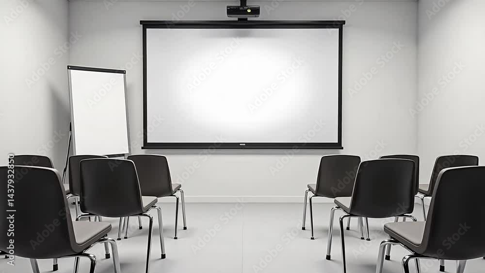 Empty Presentation Room Ready for Meeting or Seminar Empty Presentation Room Ready for Meeting or Seminar