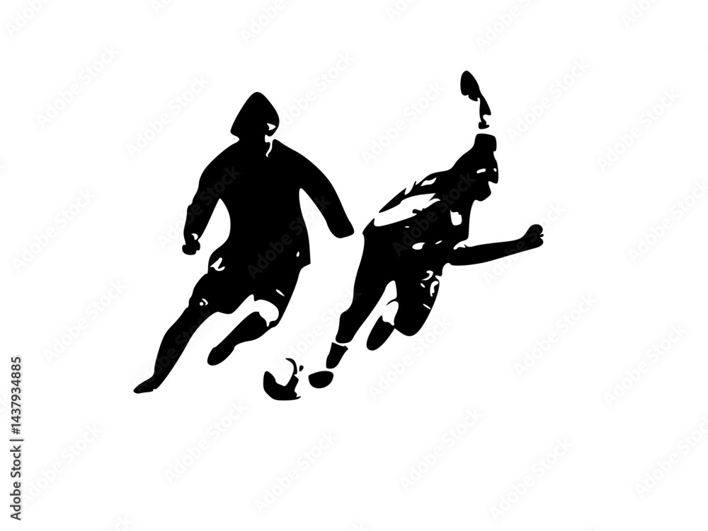 vector or illustration of a person carrying a ball vector or illustration of a person carrying a ball