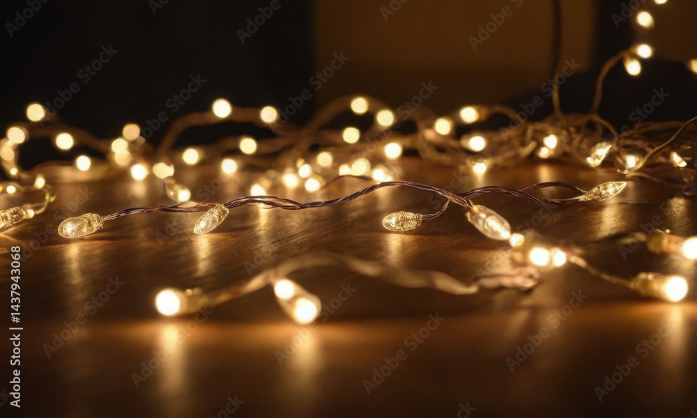 A decorative wooden table lit up with numerous white lights, perfect for indoor or outdoor use as a centerpiece or accent piece A decorative wooden table lit up with numerous white lights, perfect for indoor or outdoor use as a centerpiece or accent piece