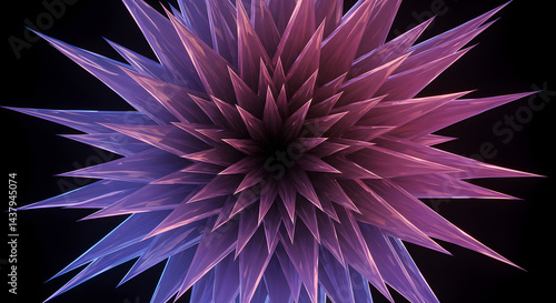 Mystical Bloom Of Gradient Prisms And Jagged Edges In Ethereal Abstraction