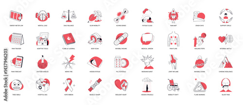 chronic pain invisible illnesses symbolic illustrations physical emotional mental challenges