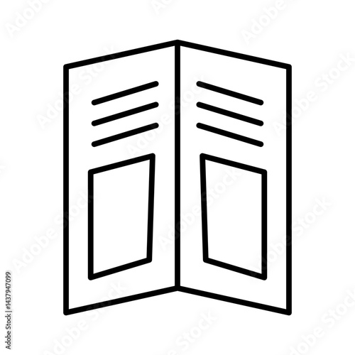pamphlet line icon