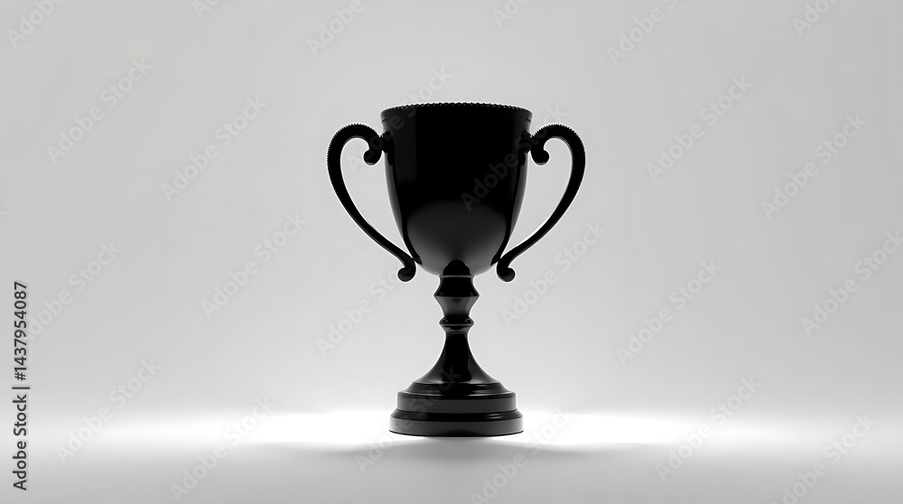 Plush Award Cup isolated on white background. 3d design element Plush Award Cup isolated on white background. 3d design element